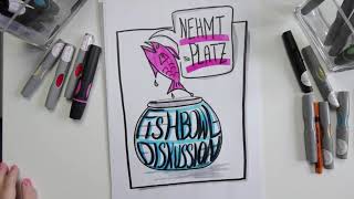 Flipchart gestalten  Begrüßung Fishbowl [upl. by Brewer]