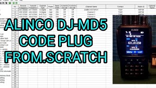 ALINCO DJMD5 WRITE CODE PLUG FROM SCRATCH [upl. by Neff]