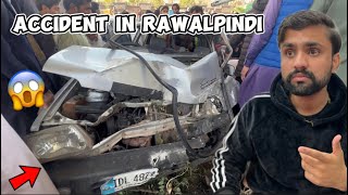 Suzuki Mehran Very Horrible Accident at Murree Road Rawalpindi😱Alhumdulillah Driver safe🤲 [upl. by Nalorac725]