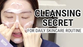 A Perfect Facial Cleansing Secret for Daily Skincare Routine  Wishtrend TV [upl. by Nerrak]