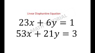 Linear Diophantine Equation  Euclidean Algorithm  Number Theory [upl. by Nere337]