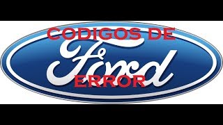 CÓDIGOS de error de la marca Ford [upl. by Leake]