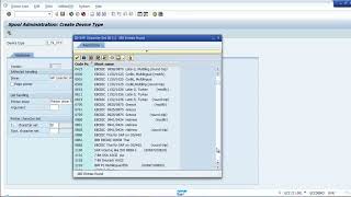 SAP BASIS COURSE Lec 27 Printer Device Type [upl. by Sucul]