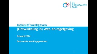 bijeenkomst wet en regelgeving 27 feb 2024 [upl. by Yennej]