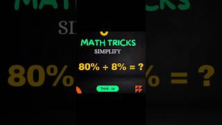 Percentage math Math tricks [upl. by Nana]