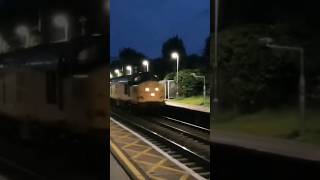 Class 37 top and tailed Network Rail test train southbound at Hatfield Peverel Station [upl. by Llekim393]