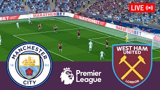 Manchester City vs West Ham United LIVE Premier League 20232024 Full Match Simulation Video Games [upl. by Lauralee]