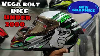 Vega bolt Dice helmet full reviewunder 2000 best helmet  wholesale price [upl. by Bergeron]