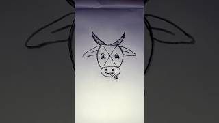 Drawing Cow 🐮 🐮… easy drawing art viralvideo shorts love cow [upl. by Oremar]