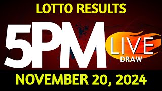 Lotto Result Today 500 pm draw November 20 2024 Wednesday PCSO LIVE [upl. by Eboj]