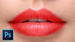 1Min How to Create Realistic Lipstick in Photoshop [upl. by Lenz709]