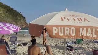 🇧🇷 Rio de Janeiro Brazil Rasta Beach Walking Leme Copacabana [upl. by Holton]