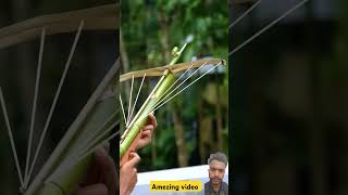 Native bow bamboo bambooshoot hunting toys bamboogun [upl. by Ruscher]