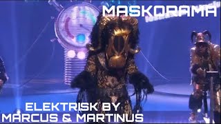 Moskusen sings “Elektrisk” by Marcus amp Martinus  MASKORAMA SEASON 5 EPISODE 2 [upl. by Nilcaj]