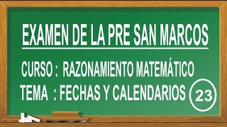 Fechas y calendarios  razonamiento lógico [upl. by Sarilda]