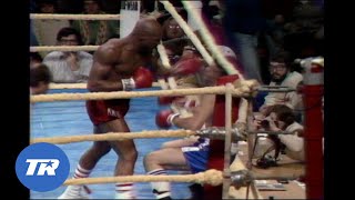 Marvin Hagler vs Loucif Hamani  ON THIS DAY FREE FIGHT  Halger sends Hamani Thru the Ropes [upl. by Kacy]