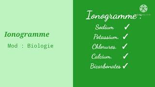 Biologie  Ionogramme [upl. by Lucilia]