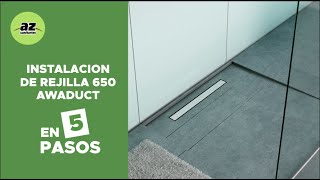 COLOCACION DESAGUE LINEAL 650 AWADUCT EN 5 PASOS [upl. by Aneliram]