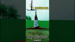 Try monkey pose yogalife newyogaposeworkoutlifestyle balance bodyweightworkout calisthenic [upl. by Otsuaf]