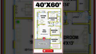 quot40x60 North Facing 3BHK Modern Home Plan  Vastu Compliantquot [upl. by Ardine215]