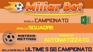 Miliar Ber  Software scommesse calcio [upl. by Laehcim685]