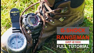 CASIO GSHOCK GPR B1000 Rangeman  Best FULL Tutorial  FULL Navigation Tutorial with time stamps [upl. by Aklam]