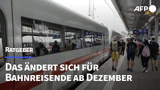 Das ändert sich für Bahnreisende ab Dezember  AFP [upl. by Assilev]