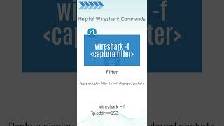 Wireshark Command Capture Filter [upl. by Farley648]