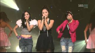 27092009 1nkigayo Hwang Jung Eum amp EunJung amp HyoMin TARA N Time [upl. by Zelda]