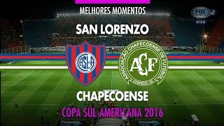 Melhores Momentos  San Lorenzo 1 x 1 Chapecoense  Copa SulAmericana  02112016 [upl. by Damicke]