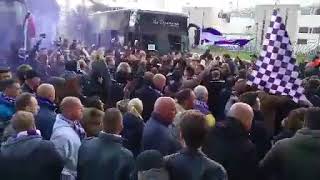 Aankomst Beerschot Wilrijkfans op de Heizel [upl. by Suilenroc827]