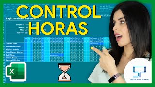 🕑 ➡ 🕥 Calcular HORAS TRABAJADAS en Excel ✅ Control de horas [upl. by Ekram353]