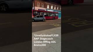 Unrefurbished LX59 ANP Stagecoach London 59Reg ADL Enviro200 busspotting alexanderdennis [upl. by Jenesia]