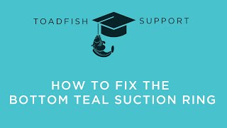 Toadfish Support  How to Fix the Bottom Teal Suction Ring [upl. by Learsi]