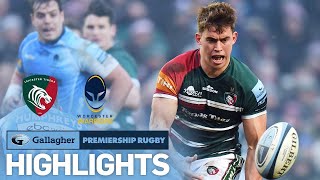 Leicester v Worcester  HIGHLIGHTS  Incredible First Half Display  Gallagher Premiership 202122 [upl. by Ramgad148]