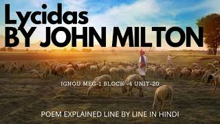 Lycidas by John Milton Summary and Line by Line explanation in Hindi Part12 plus attached notes [upl. by Bocyaj]