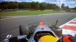 F1 Lewis Hamilton Onboard Crashes [upl. by Elleoj]