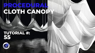 Procedural Cloth Canopy  Cinema 4D 2023 Tutorial [upl. by Odlaw]