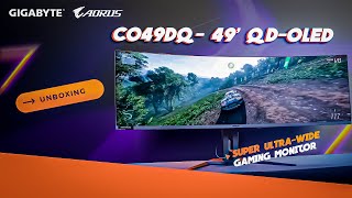 Unboxing CO49DQ  The Super Ultra Wide Gaming Monitor  AORUS INDIA [upl. by Meerek]