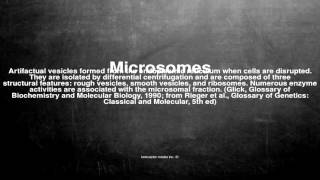 Medical vocabulary What does Microsomes mean [upl. by Orlantha]