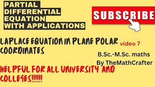 Laplace equation in plane polar coordinates partial differential equation with applications [upl. by Rusert831]