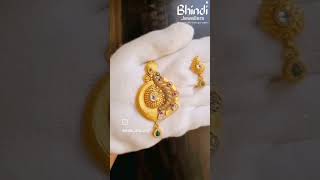 goldjewellerydesignsforwomen 22 k gold kundan pendle set 😲 [upl. by Whiting]