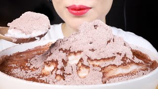 ASMR Frozen Milk with Chocolate Powder  Soft Ice Eating Sounds Mukbang [upl. by Wye]