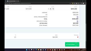 Aplicar retenciones en la fuente al momento de facturar  oficinaproco [upl. by Lleruj]