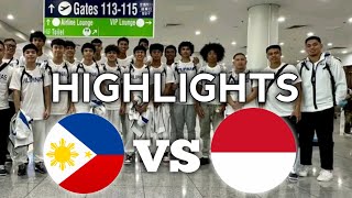 Gilas Pilipinas vs Indonesia  Seaba u16 Highlights [upl. by Terces]