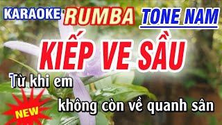 karaoke Kiếp Ve Sầu  RUMBA  tone Nam  karaoke Thanh Trà [upl. by Gareth]