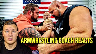 Armwrestling Coach reacts to BRIAN SHAW FIRST ARM WRESTLING SUPERMATCH [upl. by Sheng]