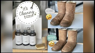 CLEANING MY DIRTY UGG BOOTS 🧽🥾🧼 [upl. by Daughtry73]