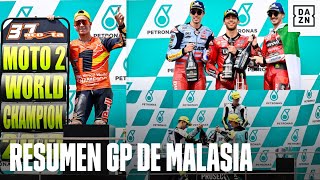 Pedro Acosta campeón de Moto2 mientras Pecco Bagnaia y Jorge Martín se lo juegan todo en MotoGP [upl. by Elynad]