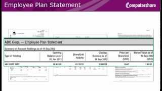 How to read your Computershare Employee Plan Statement US Plan Sponsors [upl. by Maddie]